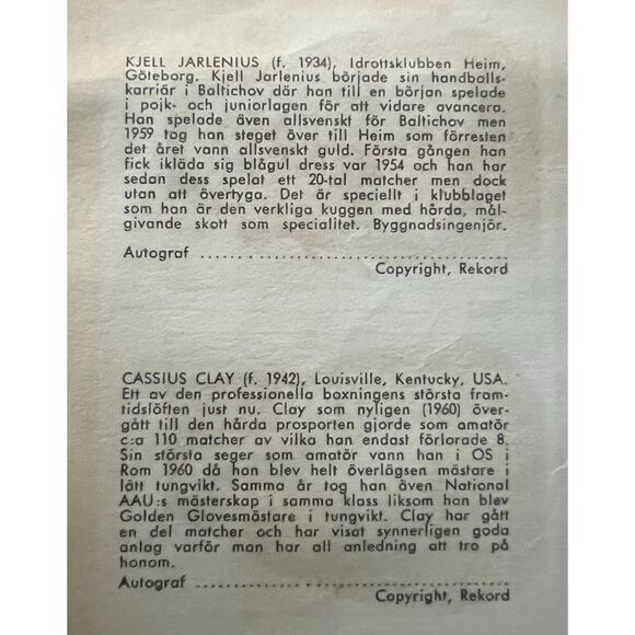 Original 1962 Swedish Rekord Journal Magazine Cassius Clay Muhammad Ali Rookie - Picture 3 of 5